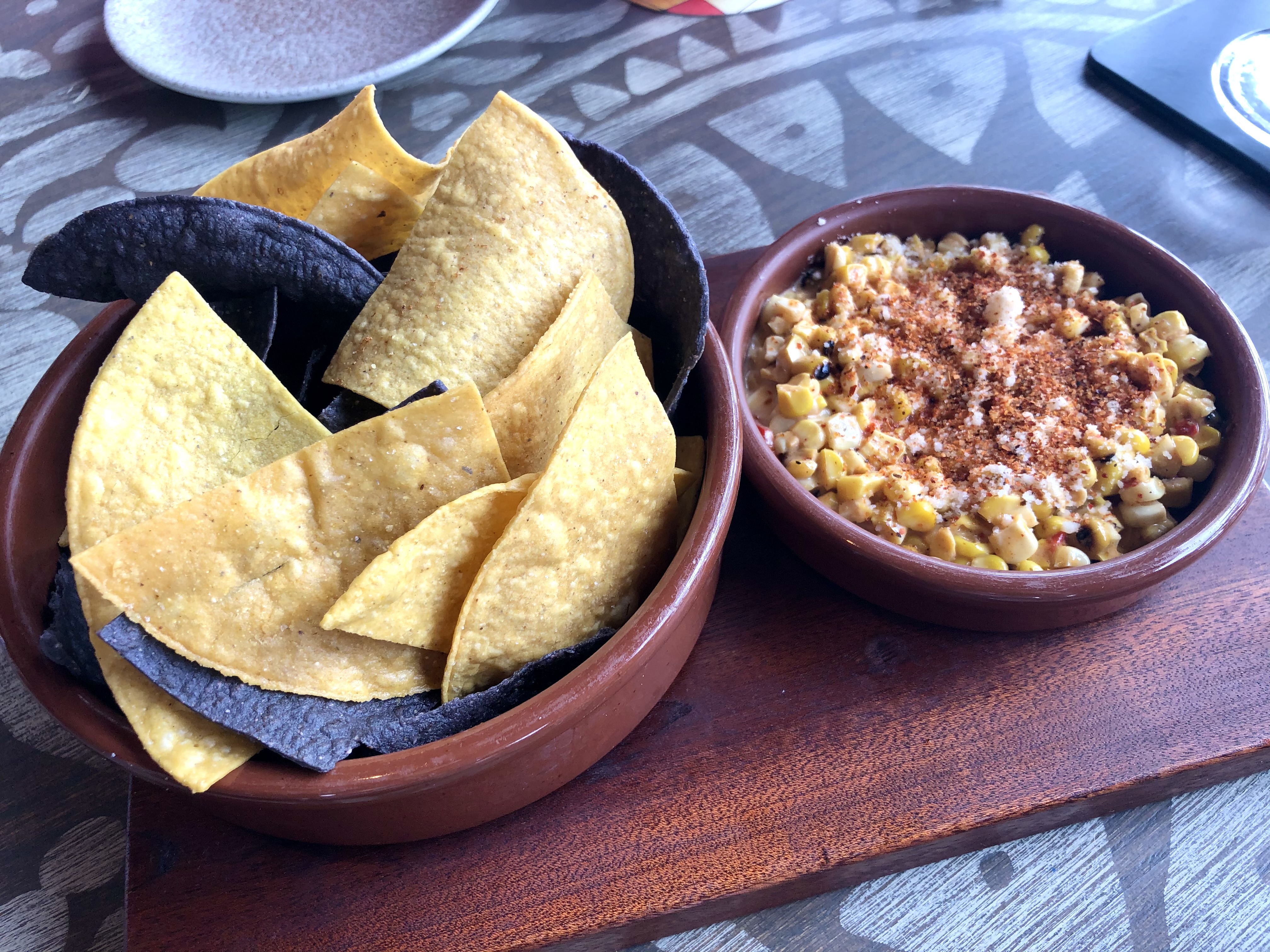 roasted corn dip at three bridges bar and grill at coronado springs