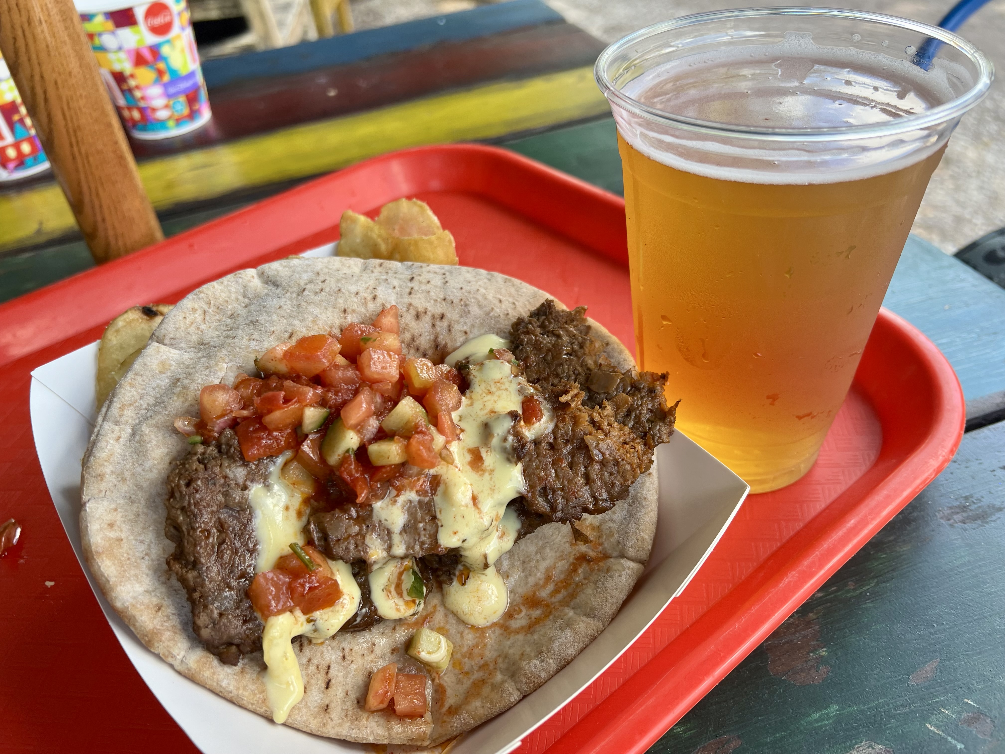 impossible kofta pita and tampa bay reef donkey apa from harambe market