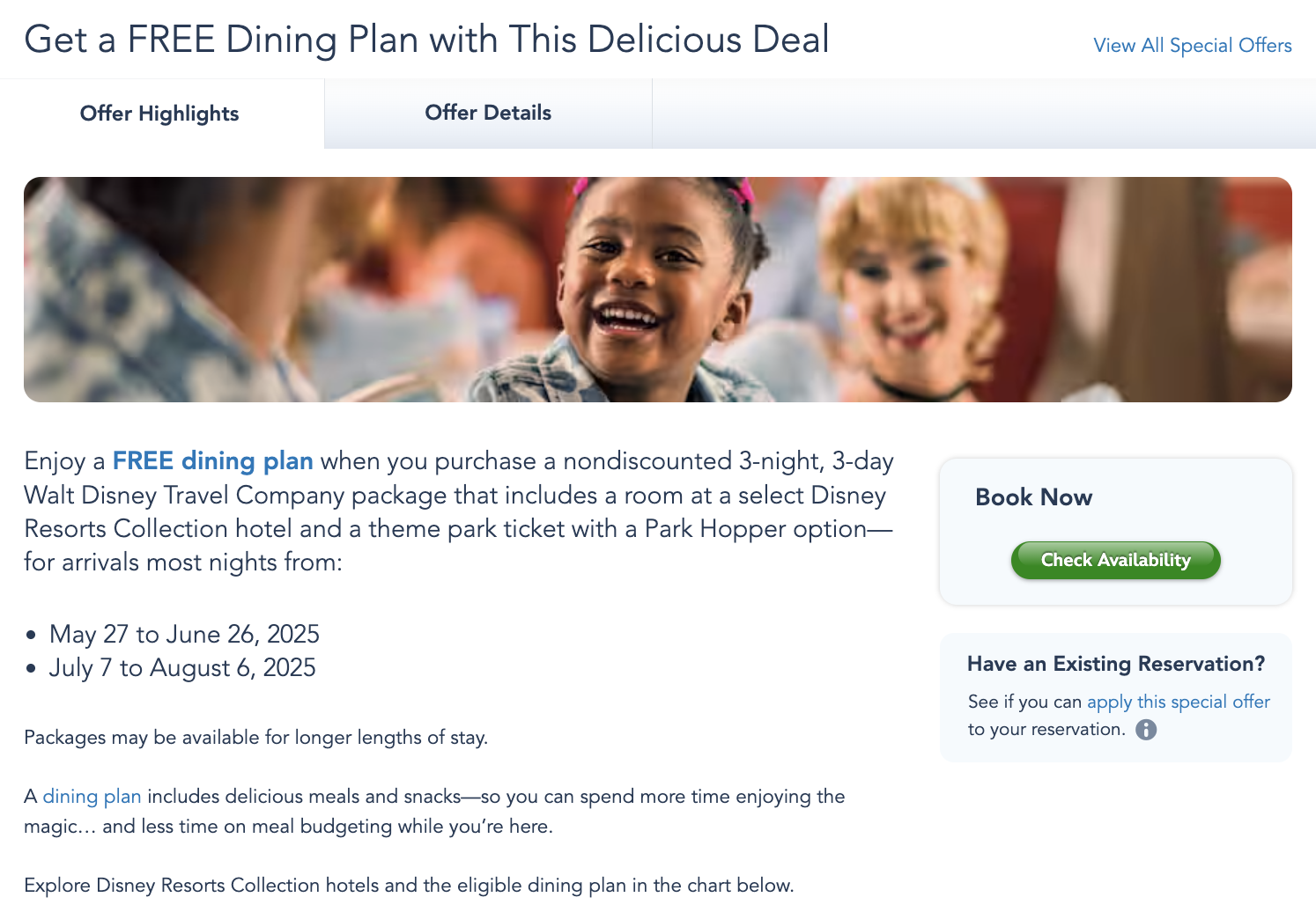 free-dining-plan-summer-2025-disney-world | Magic-Ally Main Treats
