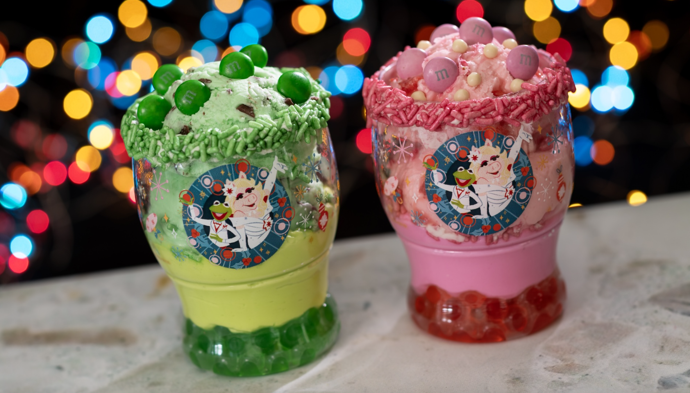 kermit mint whirl and miss piggy strawberry glam at jollywood nights
