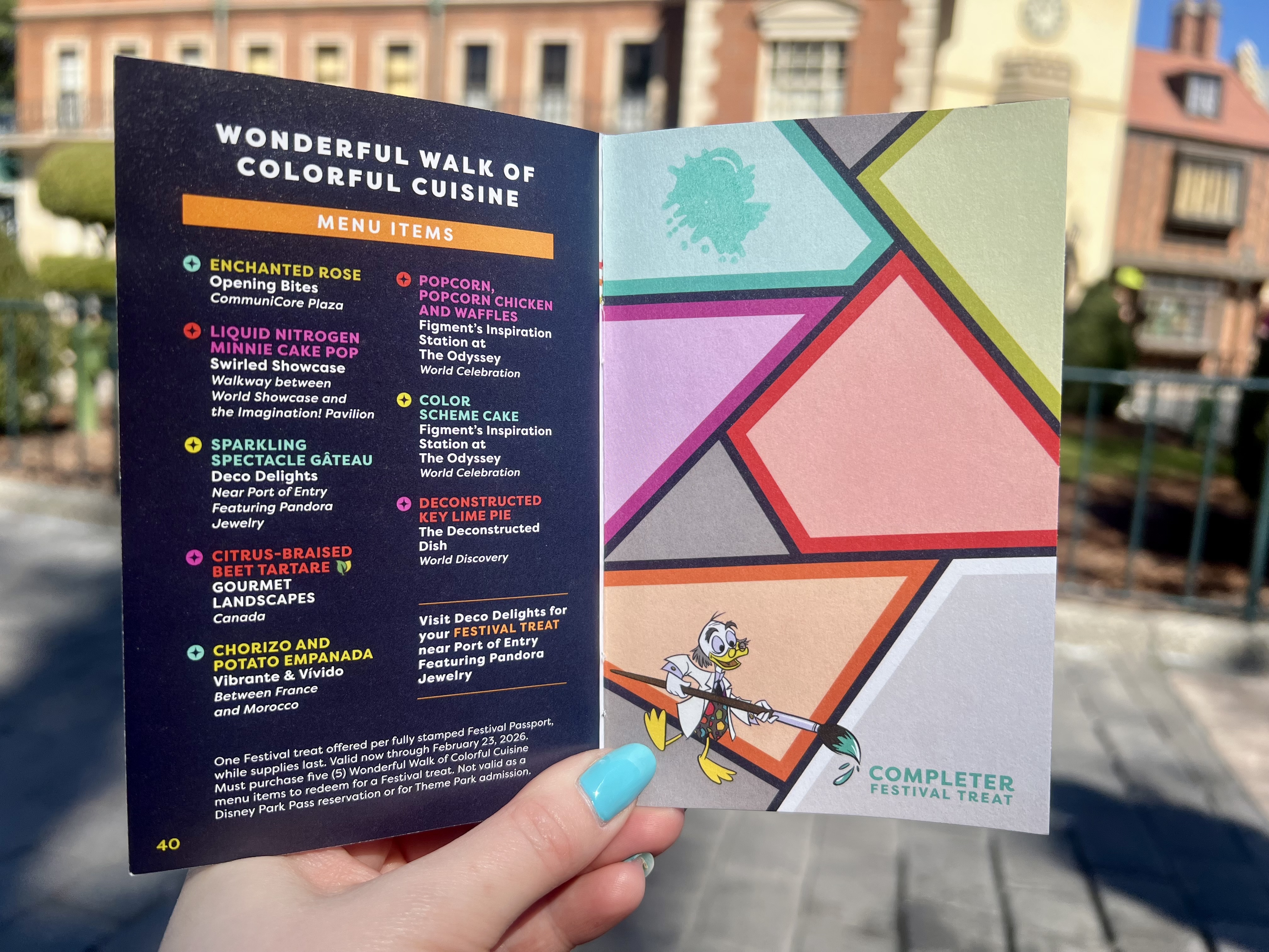 The 2026 Wonderful Walk of Colorful Cuisine at EPCOT Festival of the Arts